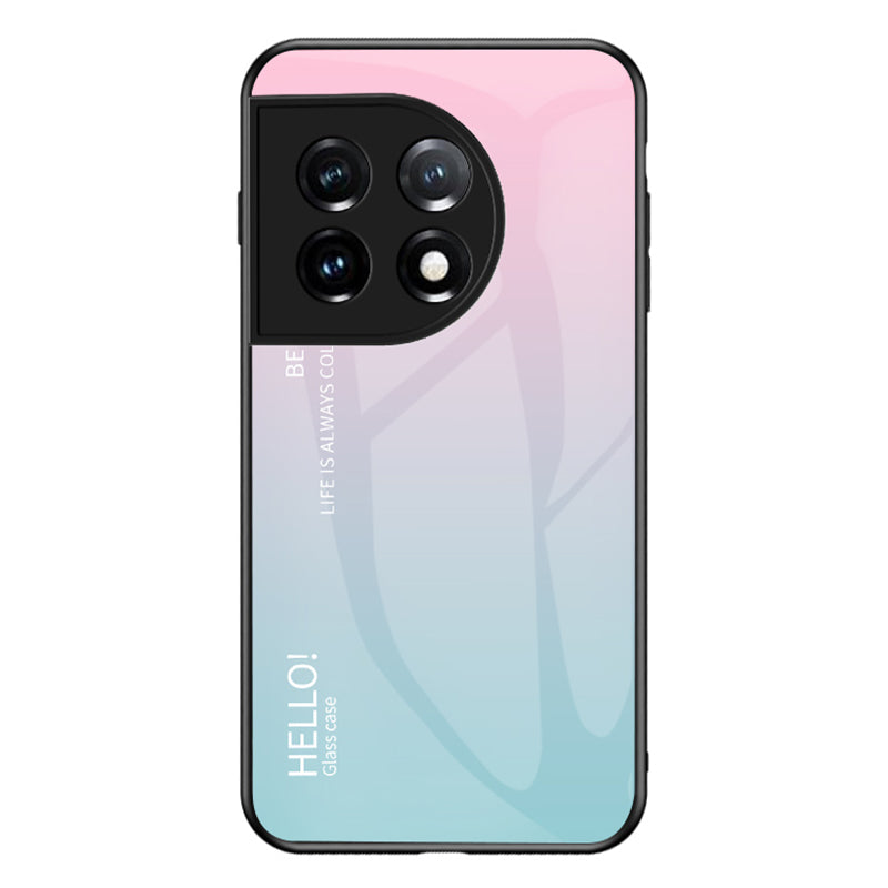 For OnePlus 11 5G Gradient Color Phone Case Anti-Scratch Tempered Glass PC Back TPU Frame Hybrid Cover For OnePlus 11 5G Gradient Color Phone Case Anti-Scratch Tempered Glass PC Back TPU Frame Hybrid Cover